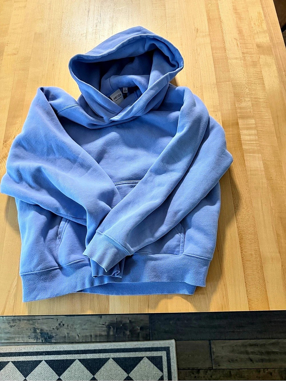 Aritzia Mega Fit Sweatfleece Blue Hoodie Size Small - Picture 3 of 4